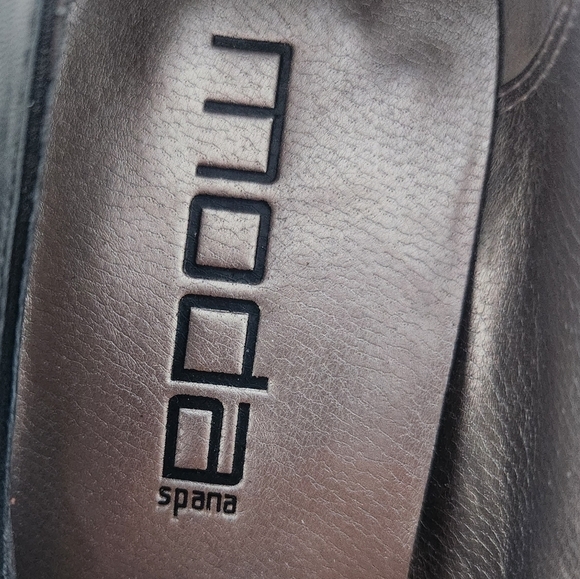 Moda spana Black heels size 7.5 with zipper embellishment - Picture 7 of 12